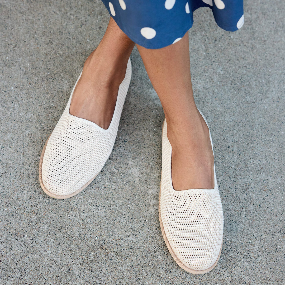 Rothy's Women's Cruiser Loafer in White Raffia-Knit