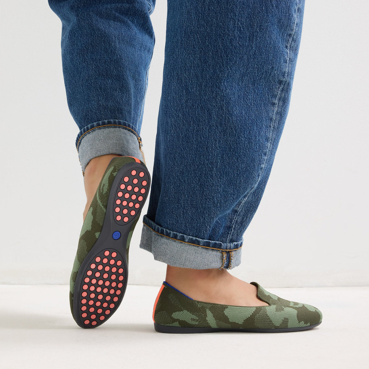 Rothy's Women's Daily Loafer in Green Camo