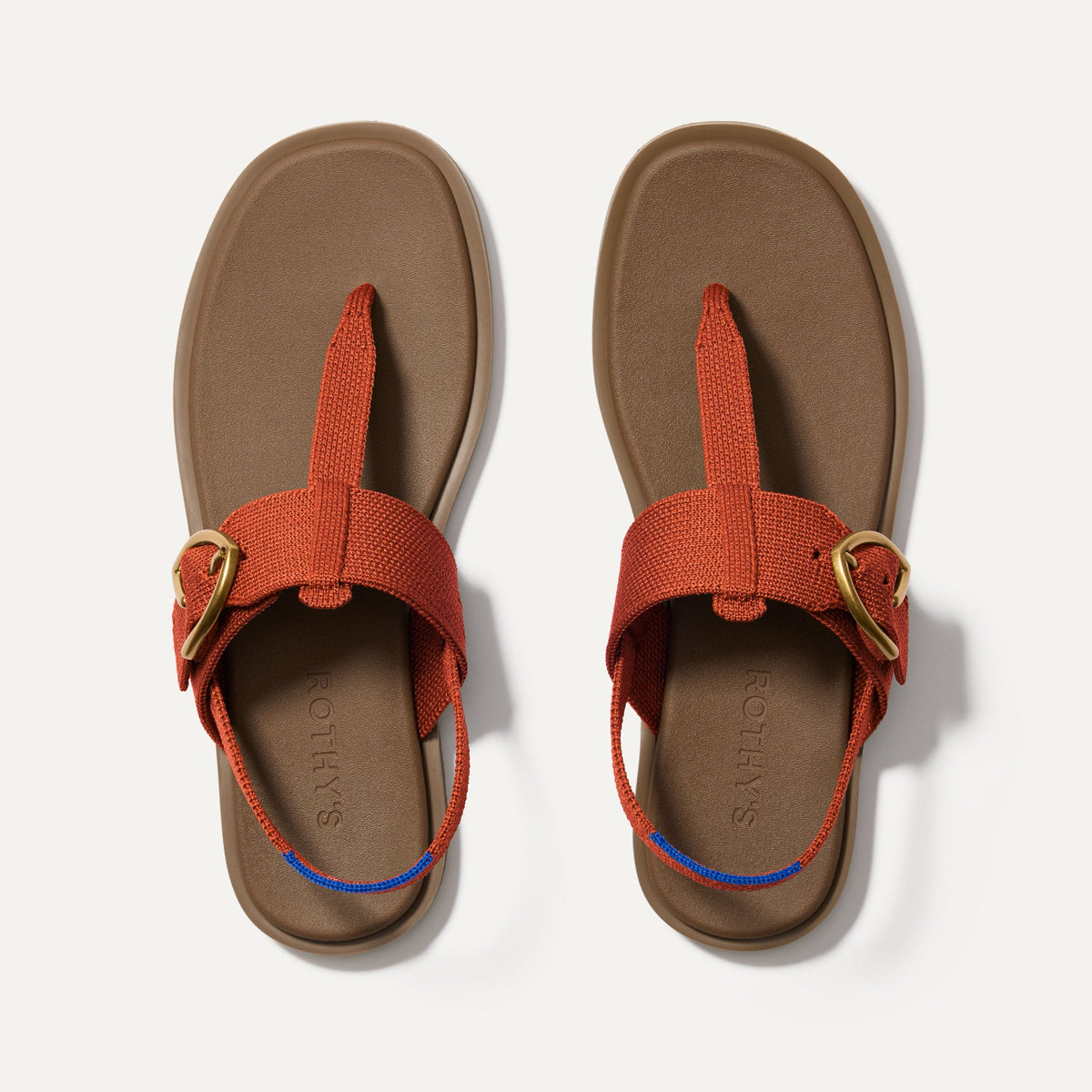 Rothy's The T-Strap Sandal in Brick