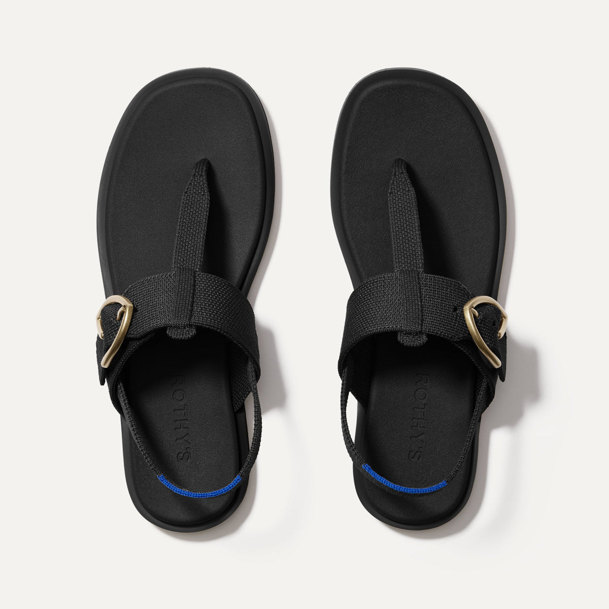 Rothy's The T-Strap Sandal in Black