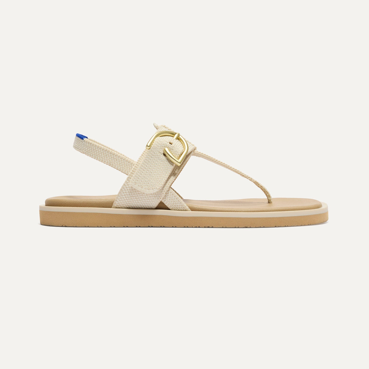Rothy's The T-Strap Sandal in Cream Puff
