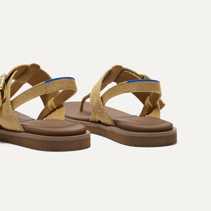 Rothy's The T-Strap Sandal in Metallic Golden Sun