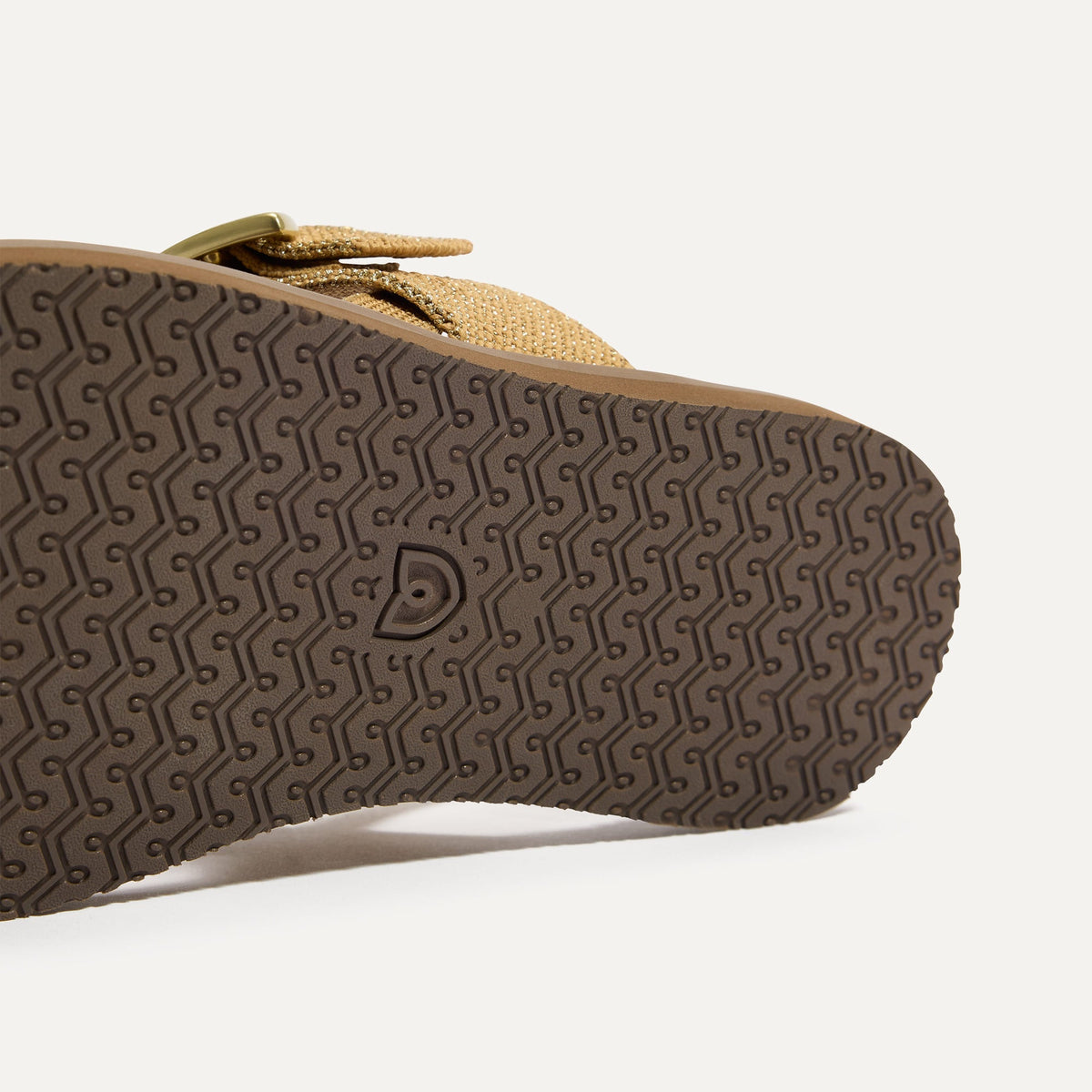Rothy's The T-Strap Sandal in Metallic Golden Sun