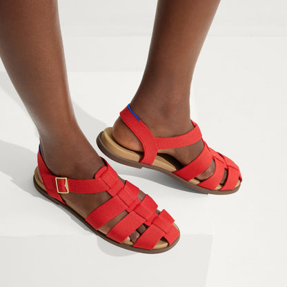 Rothy's The Fisherman Sandal in Scarlet