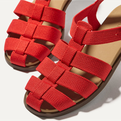 Rothy's The Fisherman Sandal in Scarlet
