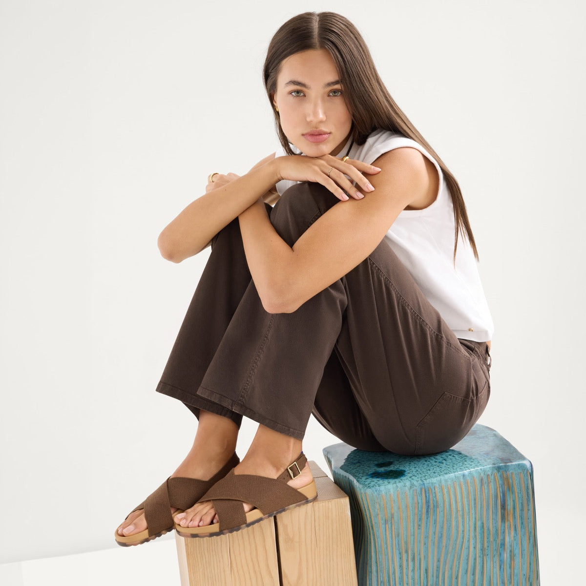 Rothy's Women's Weekend Sandal in Cinnamon