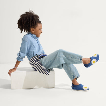 Rothy's The Kids Clog in Indigo Daisy