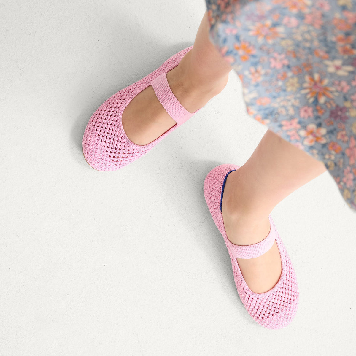 Rothy's The Kids Mary Jane in Tutu Open-Knit