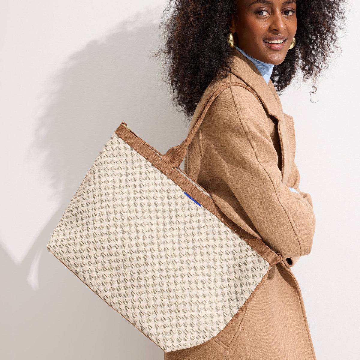 Rothy's The Lightweight Zipper Tote in Vanilla Wafer