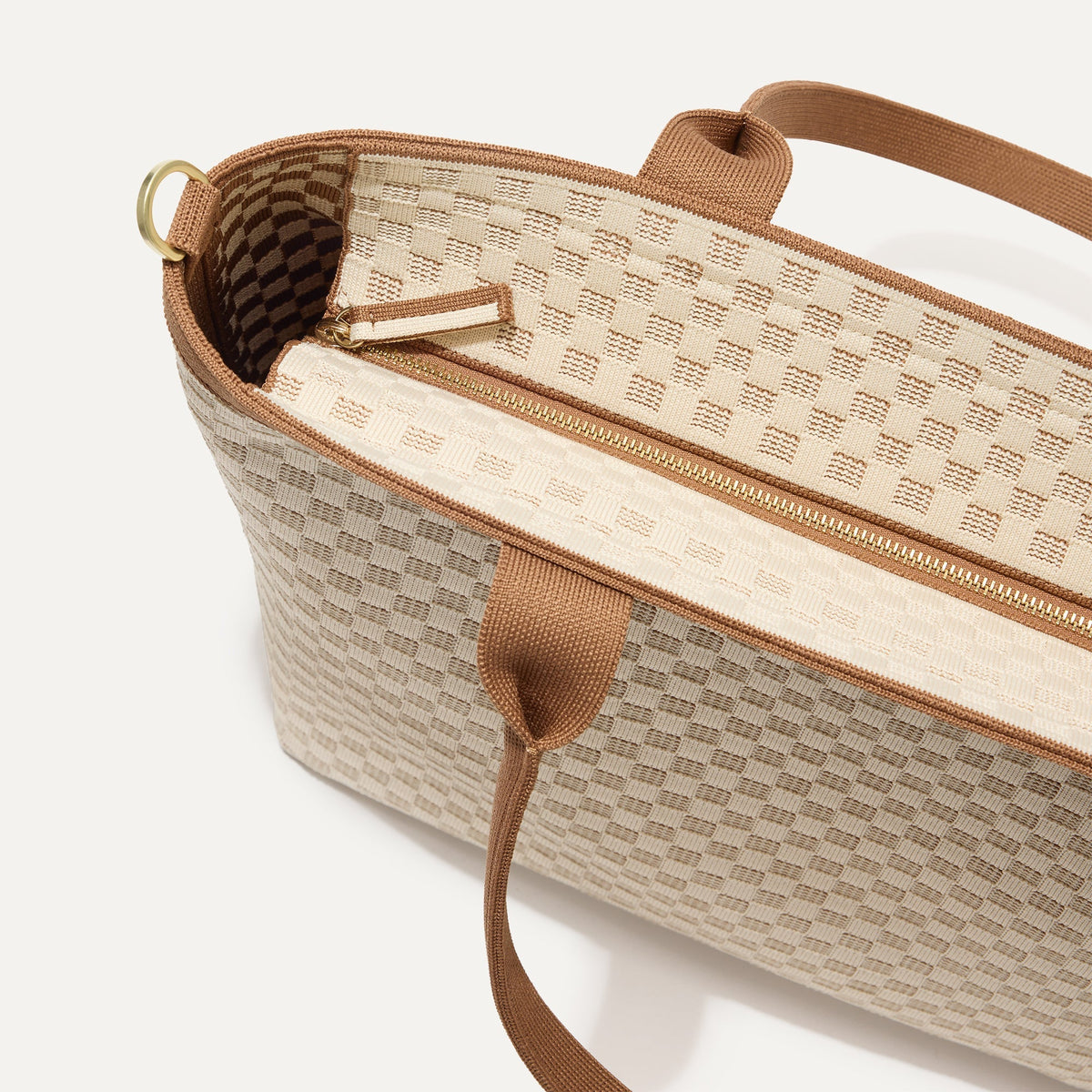 Rothy's The Lightweight Zipper Tote in Vanilla Wafer