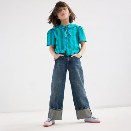 Rothy's The Mini Loafer in Cherry Blue