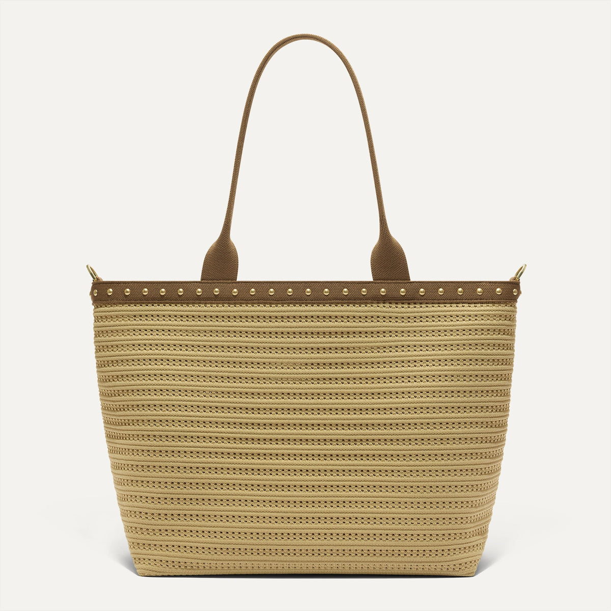 Rothy's The Lightweight Zipper Tote in Brown Butter Crochet