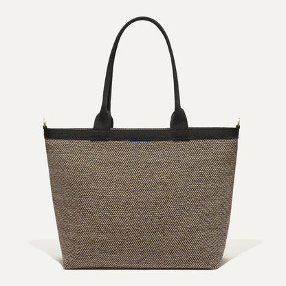 Rothy's The Lightweight Zipper Tote in Cacao Herringbone