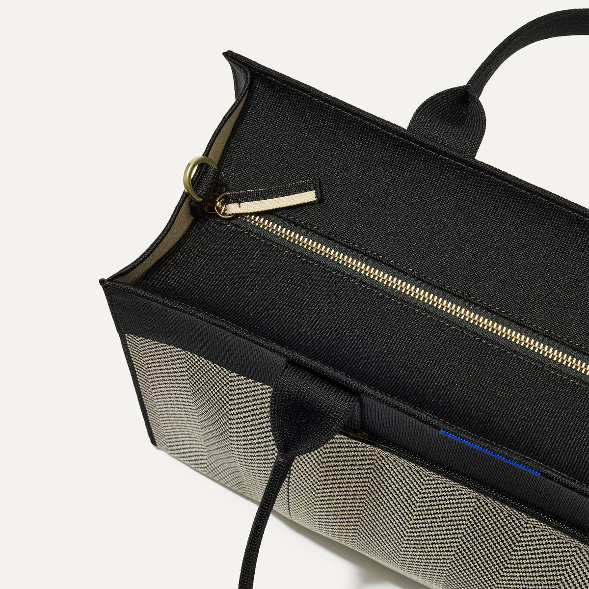 Rothy's The Classic Tote in Black Herringbone