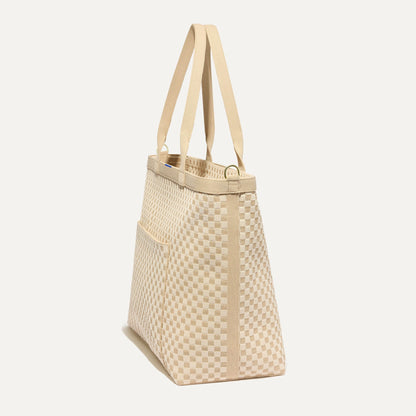 Rothy's The Zip Travel Tote in Parchment Basketweave