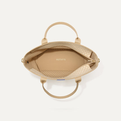 Rothy's The Zip Travel Tote in Parchment Basketweave