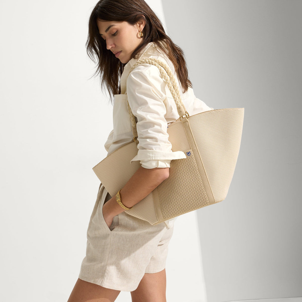 Rothy's Women's Beach Bag in Meringue