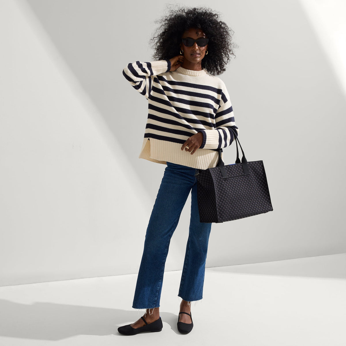 Rothy's The Classic Tote in Black Sand