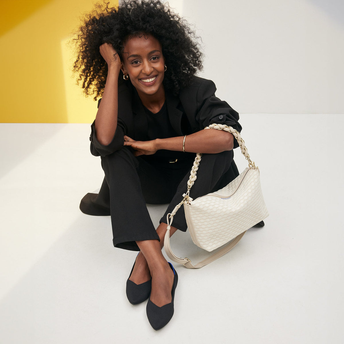 Rothy's The Daily Crossbody in White Sand