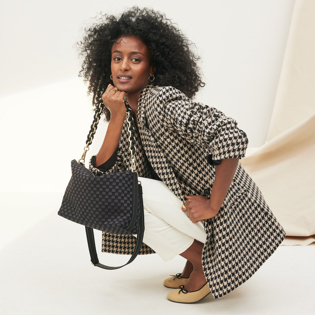 Rothy's The Daily Crossbody in Black Sand