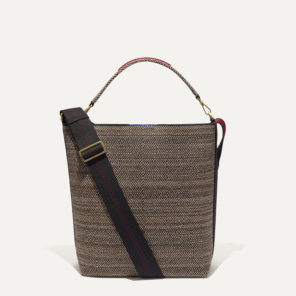 Rothy's The Bucket Bag in Cacao Herringbone