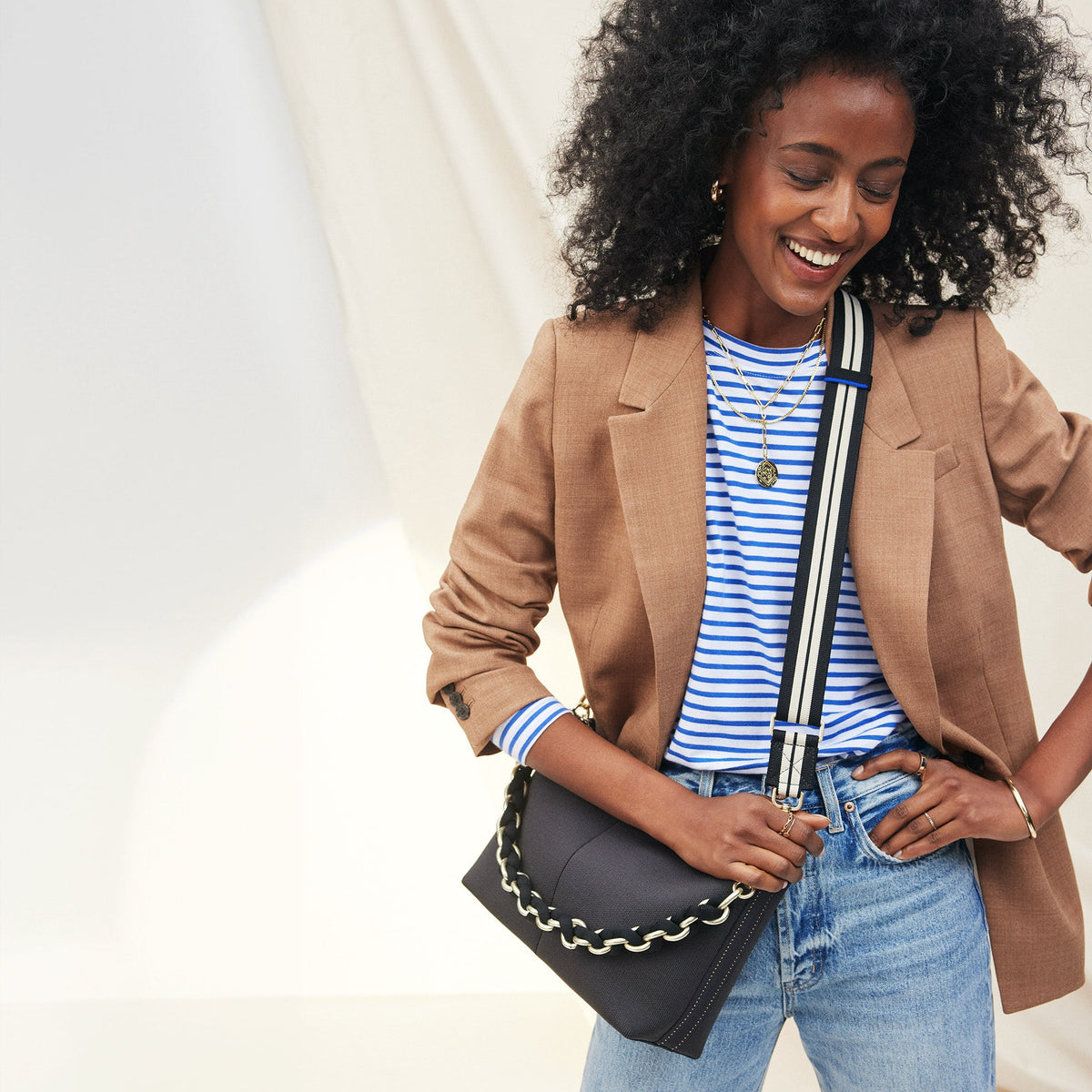 Rothy's The Shoulder Strap in Black Chain