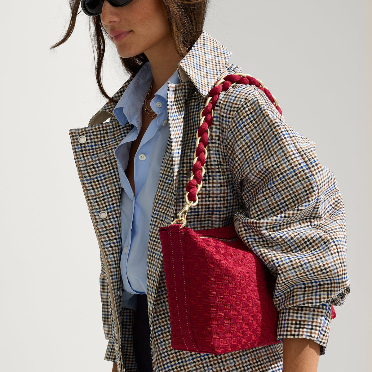 Rothy's The Shoulder Strap in Cranberry Chain
