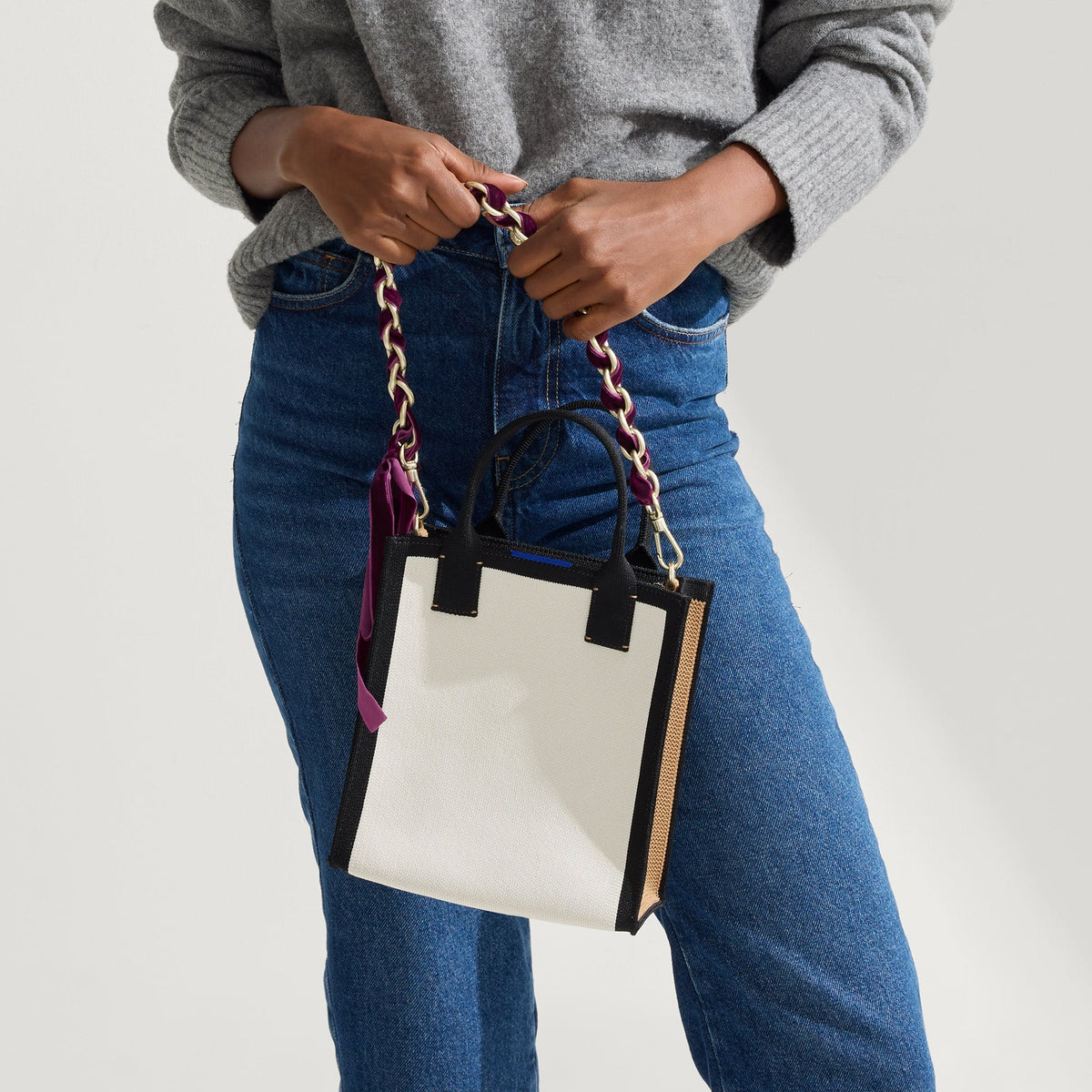 Rothy's The Shoulder Strap in Velvet Plum Chain