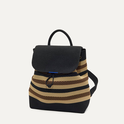 Rothy's The Cinch Backpack in Mocha Stripe Crochet