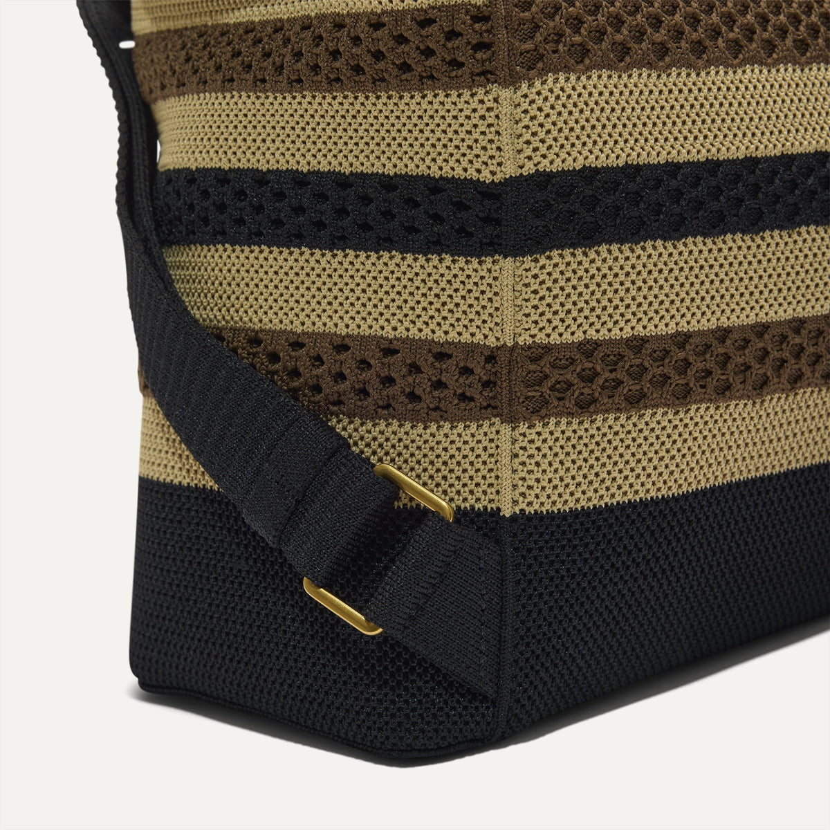 Rothy's The Cinch Backpack in Mocha Stripe Crochet
