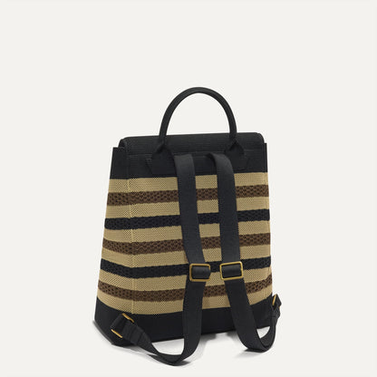 Rothy's The Cinch Backpack in Mocha Stripe Crochet