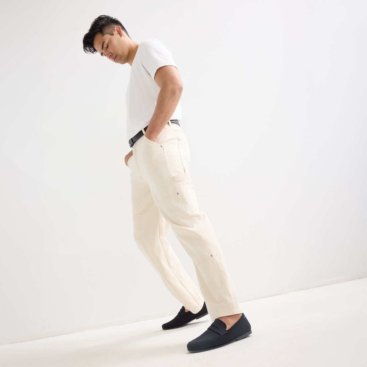 Rothy's Men's Ravello Penny Loafer in Black