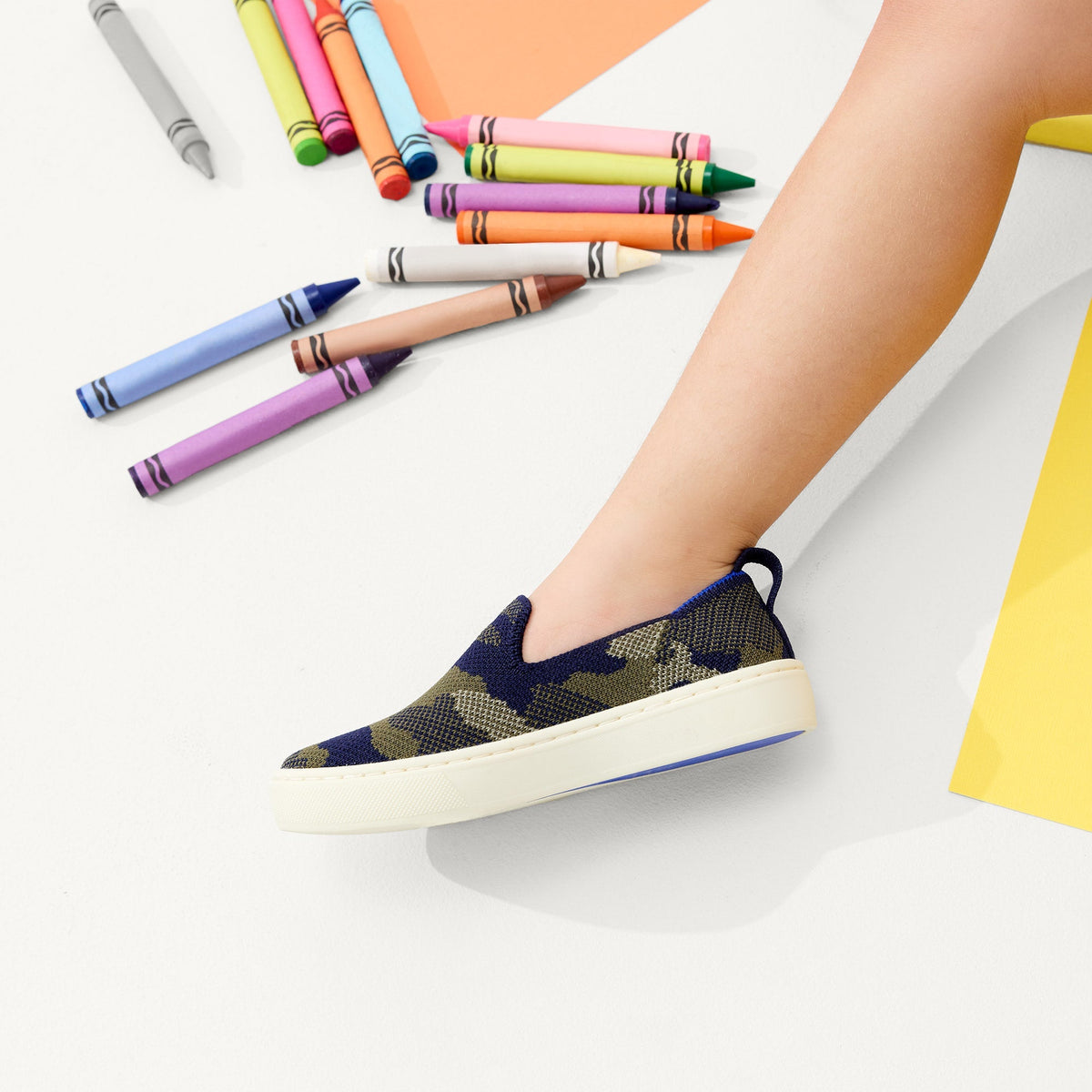 Rothy's The Kids Sneaker in Spruce Camo