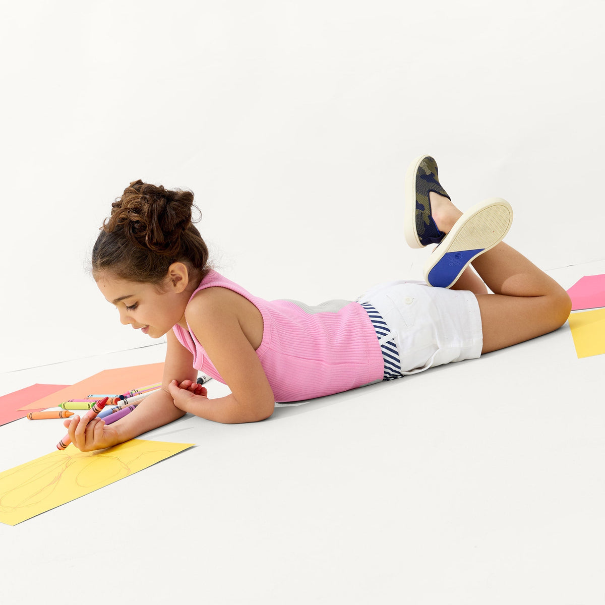 Rothy's The Kids Sneaker in Spruce Camo