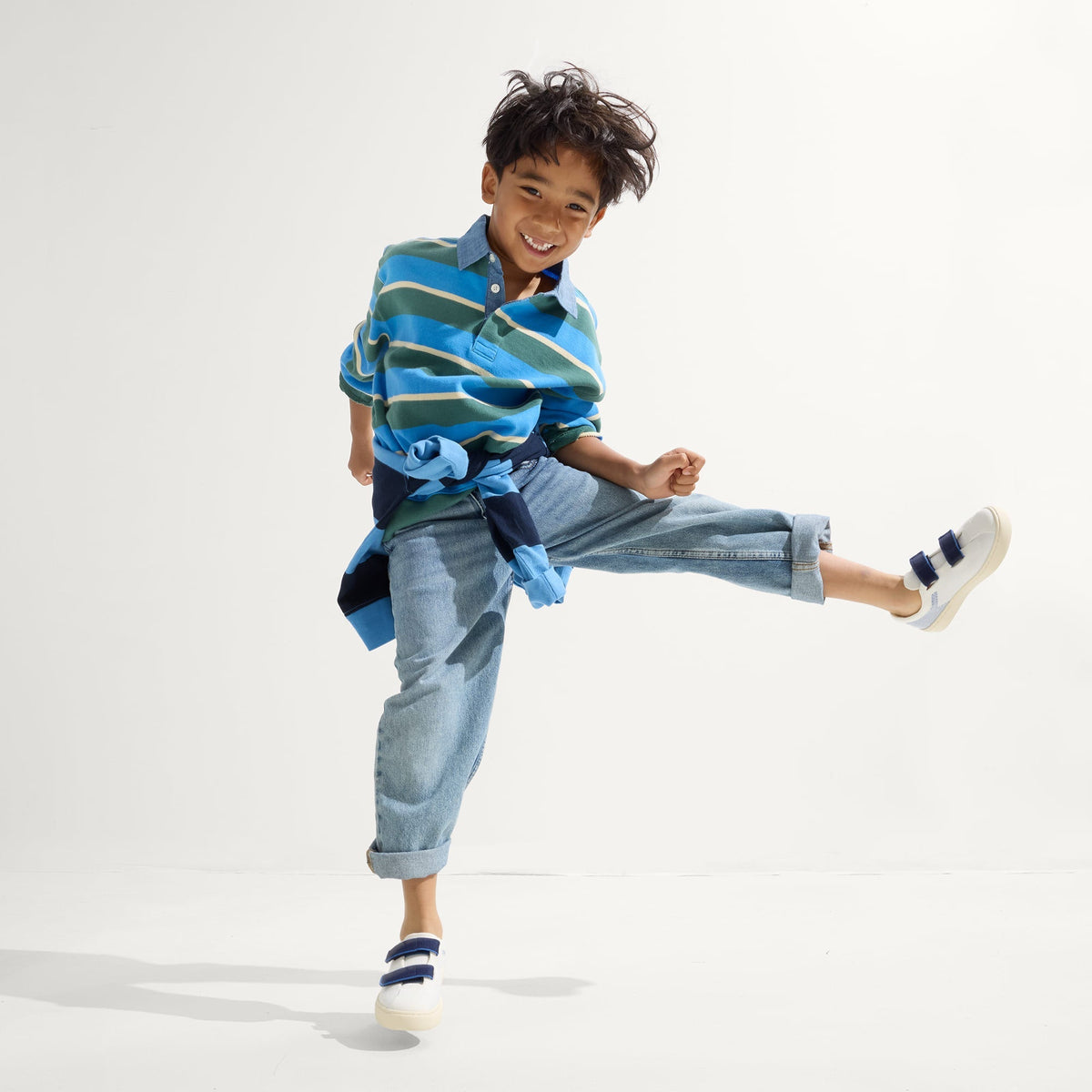 Rothy's The Kids Strap Sneaker in Blue Raspberry