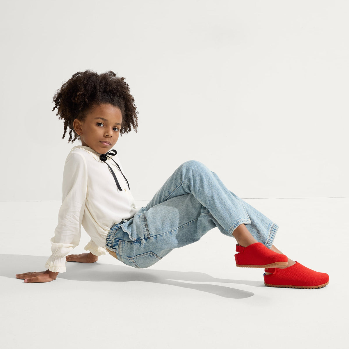 Rothy's The Kids Clog in Firetruck Red