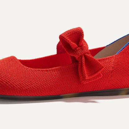 Rothy's The Kids Tux Bow Mary Jane in Bright Red
