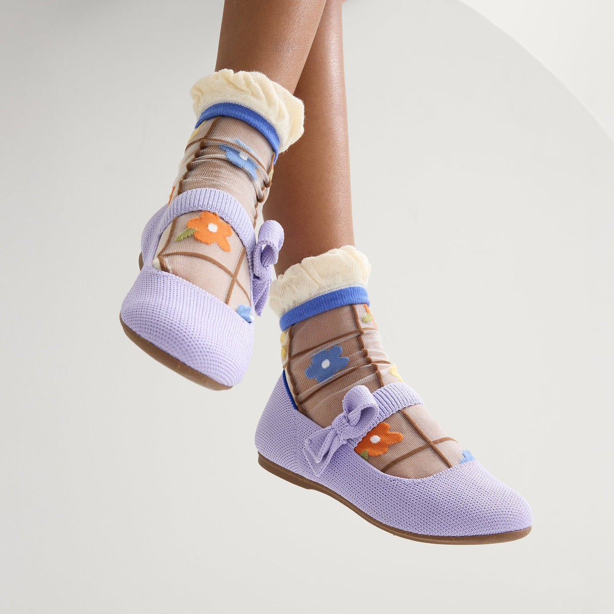 Rothy's The Kids Tux Bow Mary Jane in Soft Orchid
