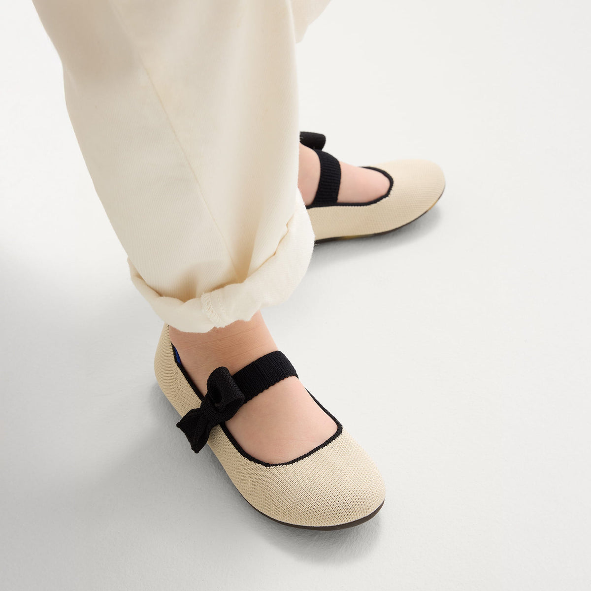 Rothy's The Kids Tux Bow Mary Jane in Ivory