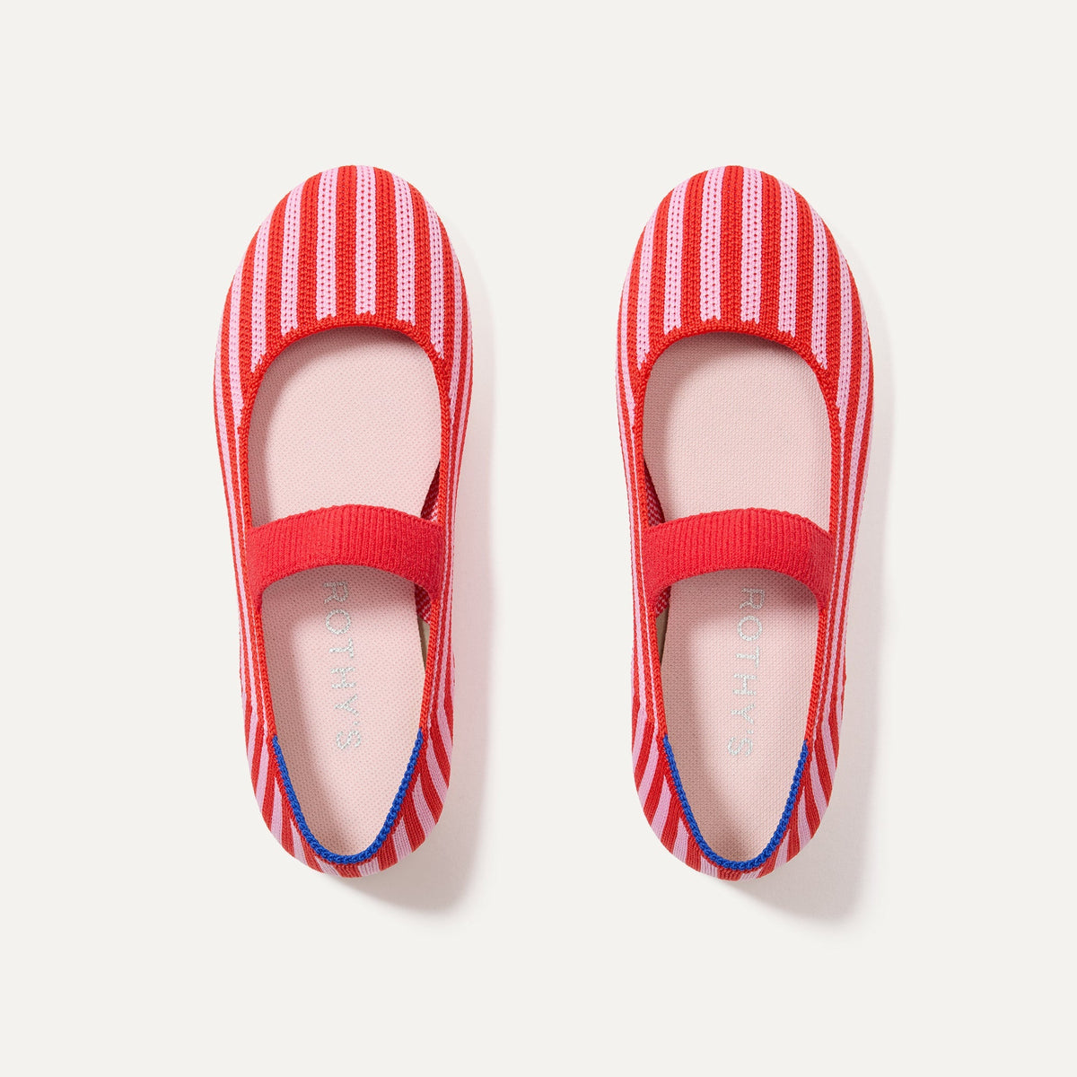 Rothy's The Kids Mary Jane in Cherry Stripe