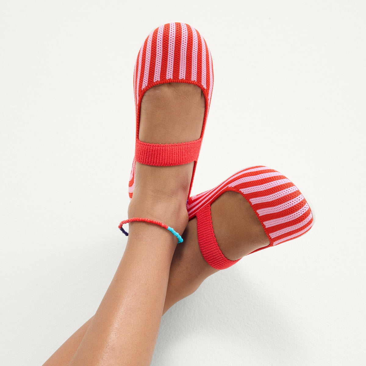 Rothy's The Kids Mary Jane in Cherry Stripe
