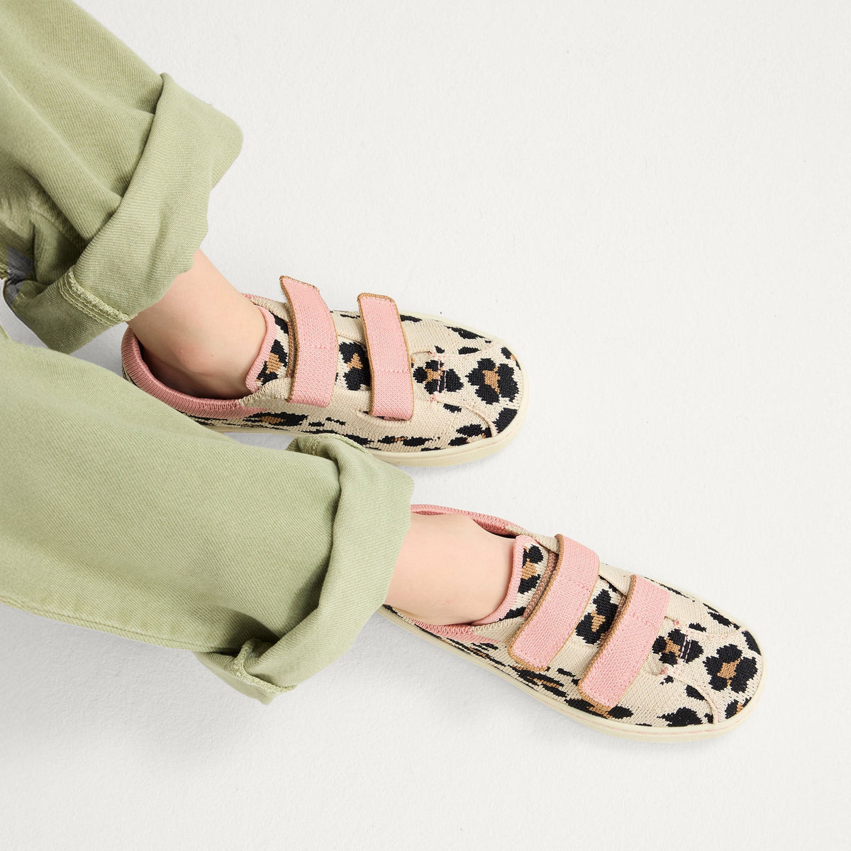 Rothy's The Kids Strap Sneaker in Cat Blush