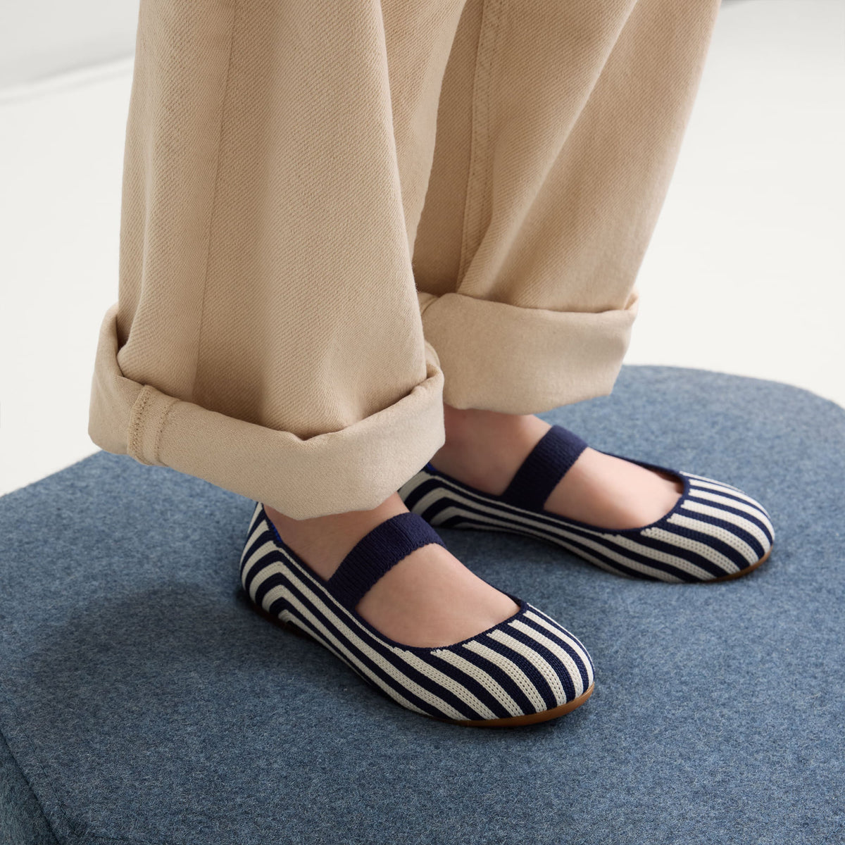 Rothy's The Kids Mary Jane in Sailor Stripe