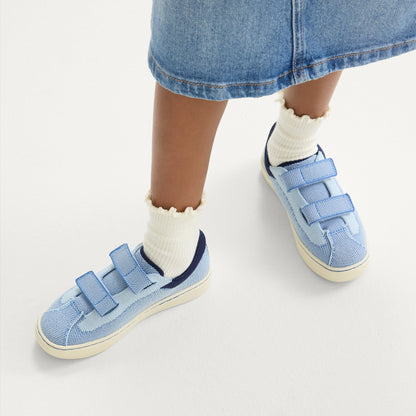 Rothy's The Kids Strap Sneaker in Berry Blue