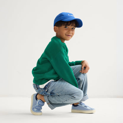 Rothy's The Kids Strap Sneaker in Berry Blue