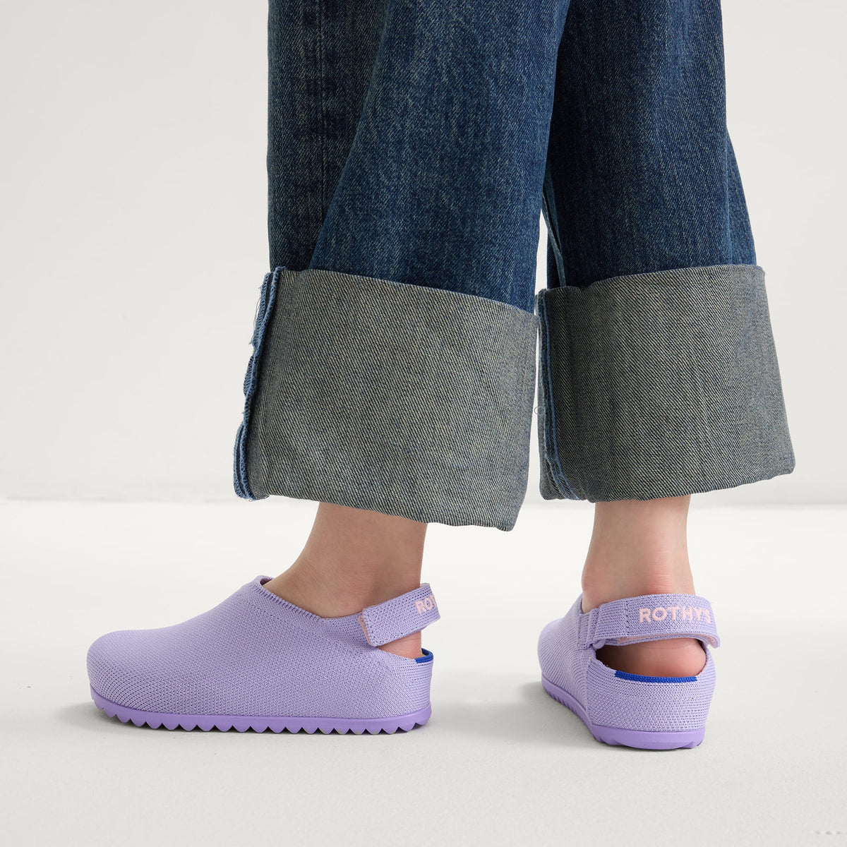 Rothy's The Kids Clog in Soft Orchid