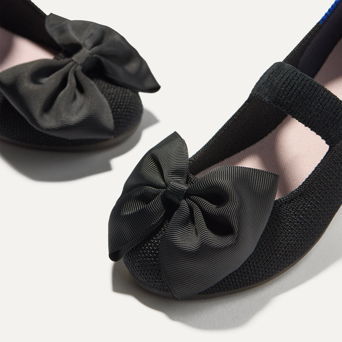 Rothy's The Kids Big Bow Mary Jane in Black