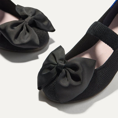 Rothy's The Kids Big Bow Mary Jane in Black