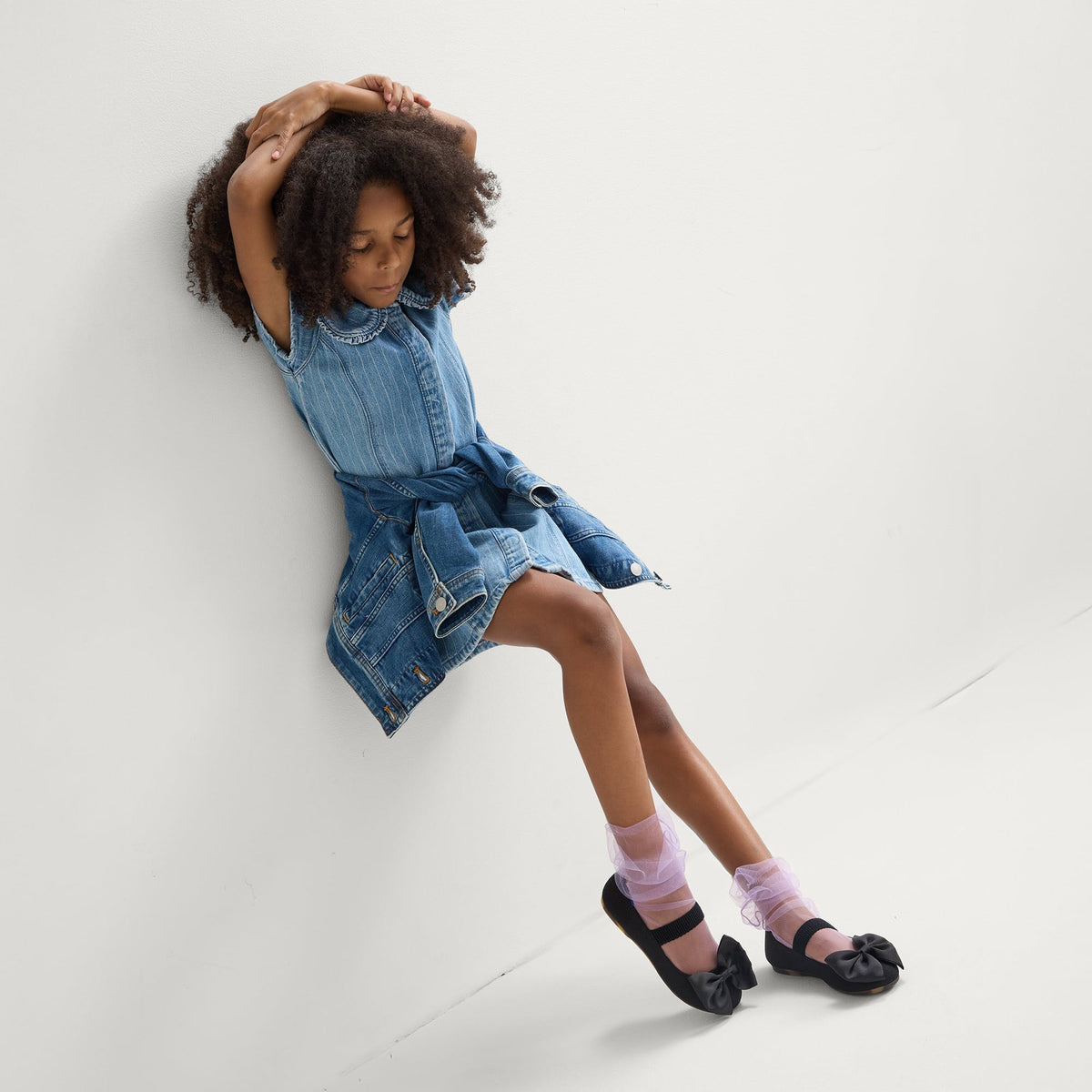 Rothy's The Kids Big Bow Mary Jane in Black