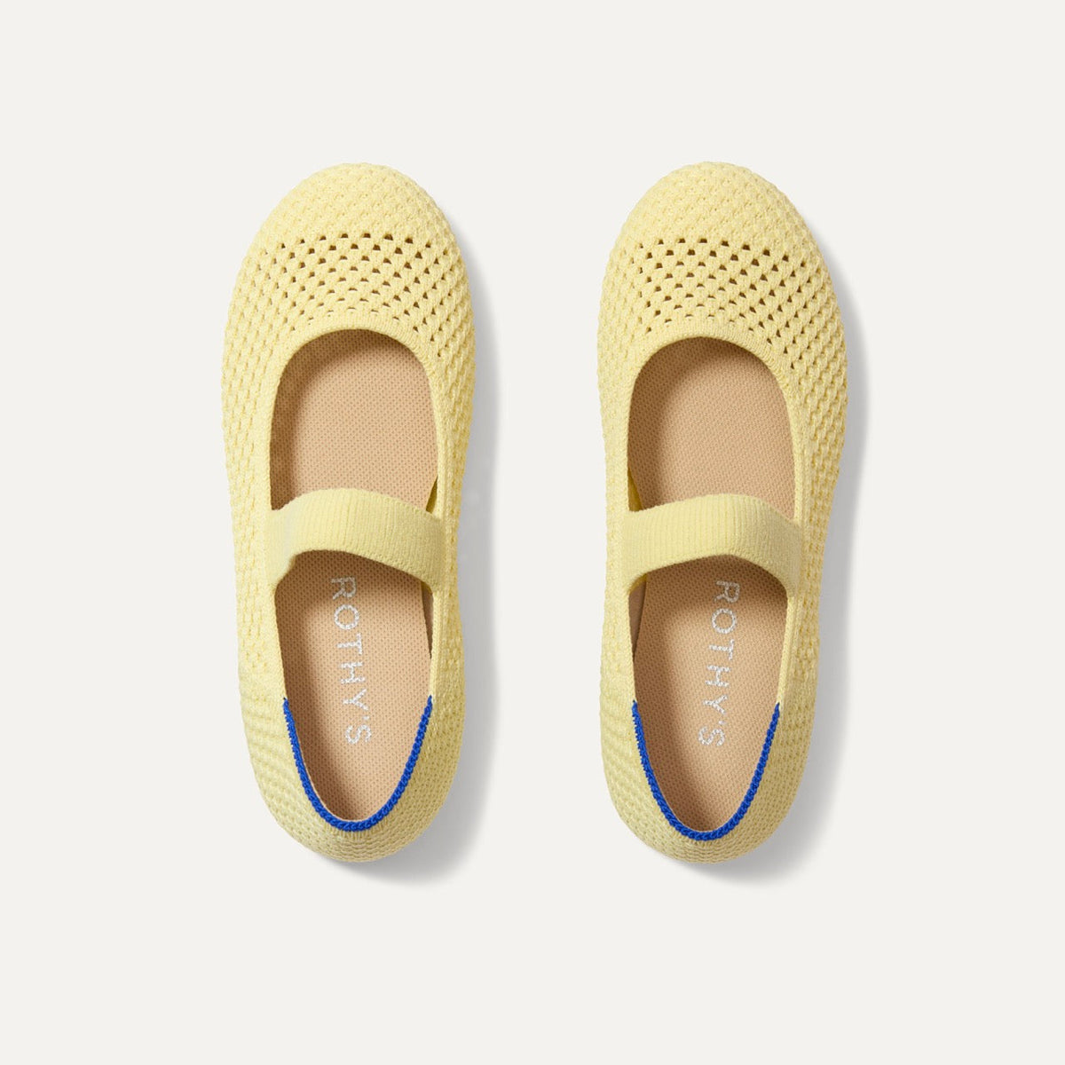Rothy's The Kids Mary Jane in Lemonade Open-Knit